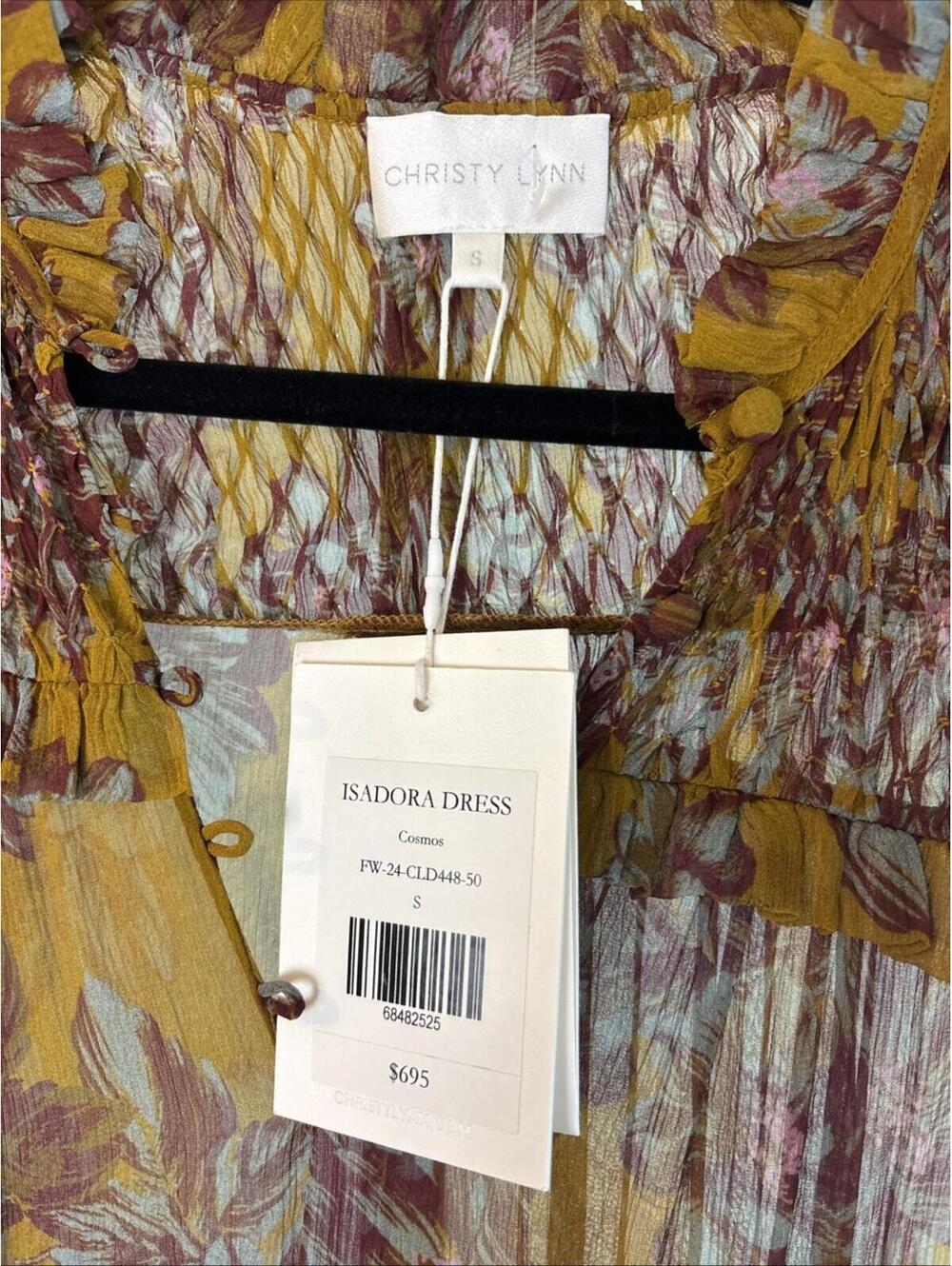 Christy Lynn Isadora Unlined Midi Dress, $695 NWT, Size S #2437 - Picture 2 of 4